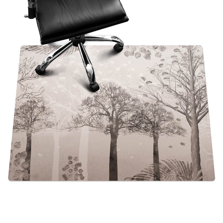 Szék szőnyeg, Wallfluent, Fás benyomás, Bézs, 120x90 cm, 010250310020100282772