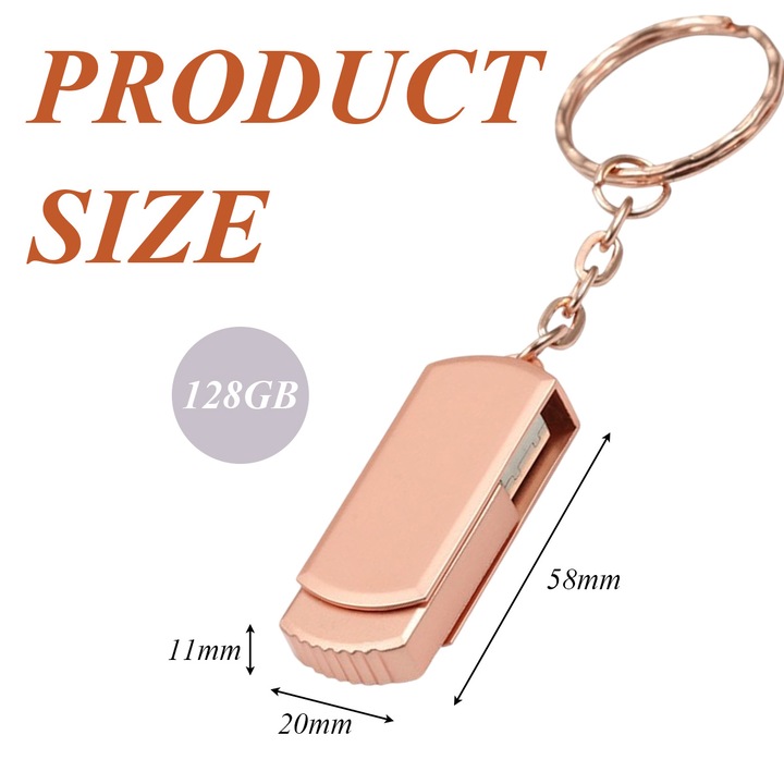 Memorie USB Enforose, capacitate mare, metal, 38x16x0.6cm