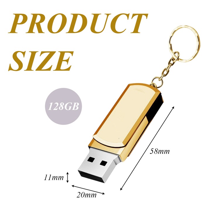 Memorie USB Enforose, capacitate mare, metal, 38x16x0.6cm