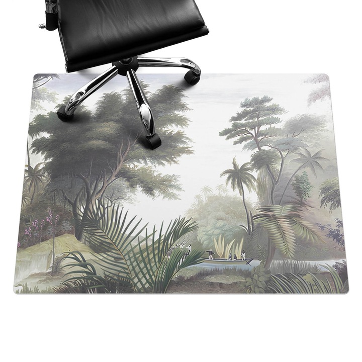 Szék szőnyeg, Wallfluent, Trópusi dzsungel, Zöld, 120x90 cm, 010250310020100282754