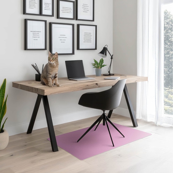 Protectie podea scaun, Wallfluent, Roz, 120x90 cm, 0102503100201ccf395c7