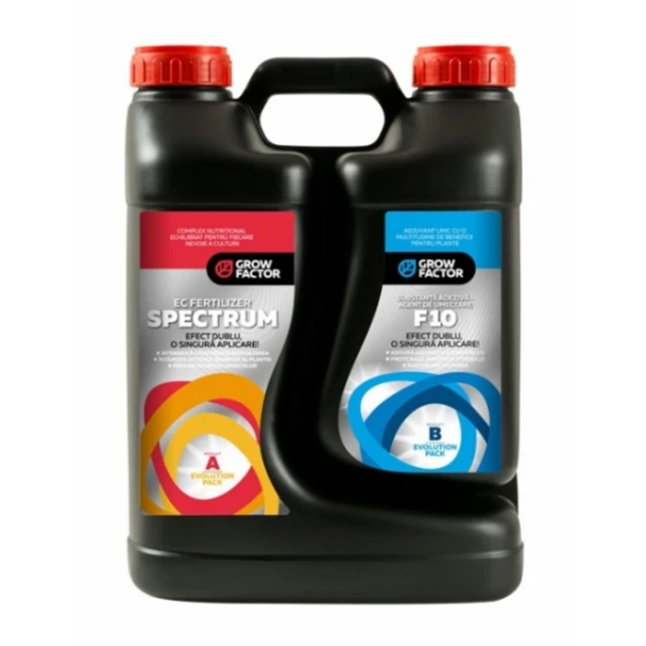 Biostimulator lichid superconcentrat compus din 2 parti, Grow Factor Evolution TWINPACK, 10 l