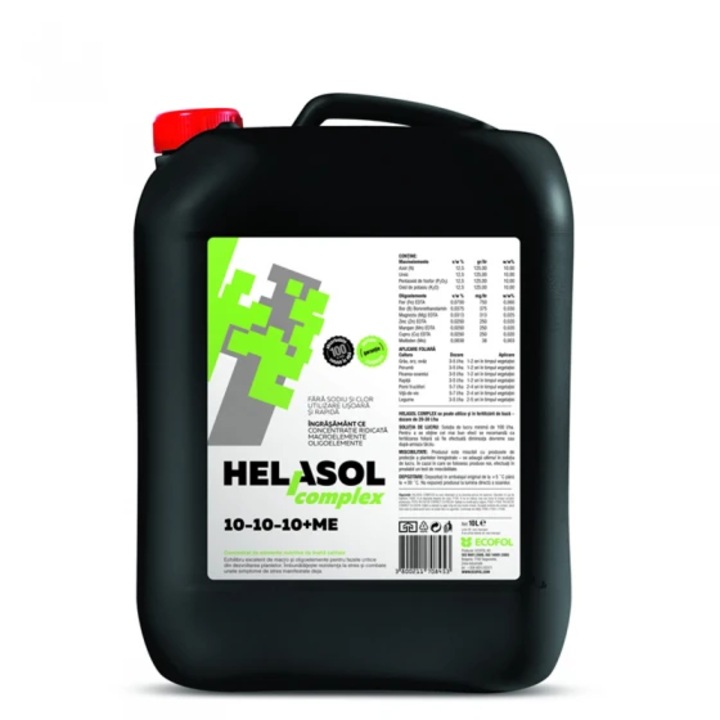 Ingrasamant foliar concentrat de uz general, Helasol 10-10-10 + ME, 10 l