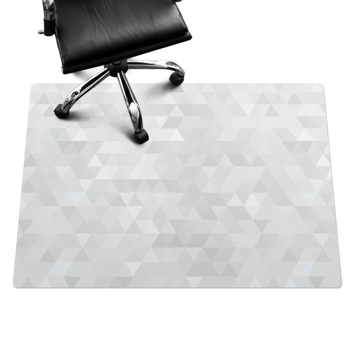 Íróasztal szék alátét, Wallfluent, Geometriai minta, Szürke, 140x100 cm, 010250310030100029958