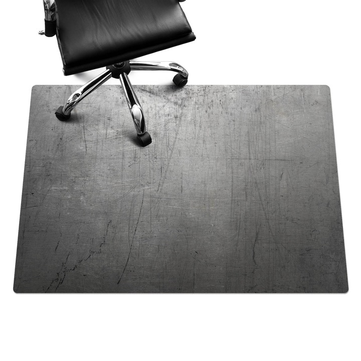 Szék szőnyeg, Wallfluent, Fém karcolások, Szürke, 140x100 cm, 010250310030100027304