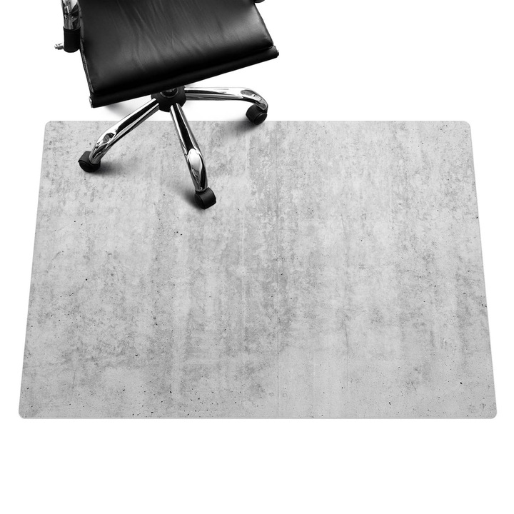 Íróasztal szék alátét, Wallfluent, Beton textúra, Szürke, 140x100 cm, 010250310030100030572