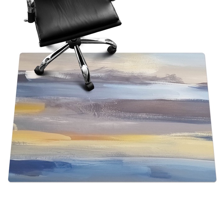 Székalátét, Wallfluent, Absztrakt táj, Kék, 140x100 cm, 010250310030100030899