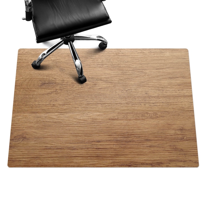 Irodai szék szőnyeg, Wallfluent, Fa erezet, Barna, 140x100 cm, 010250310030100027220