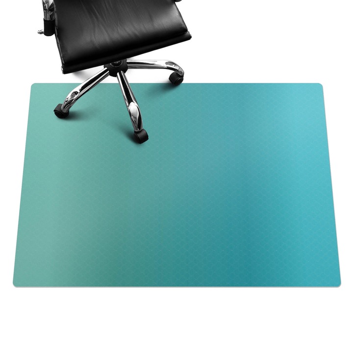 Padlóvédő székalátét, Wallfluent, Gradiens ívek, Türkiz, 140x100 cm, 010250310030100057098