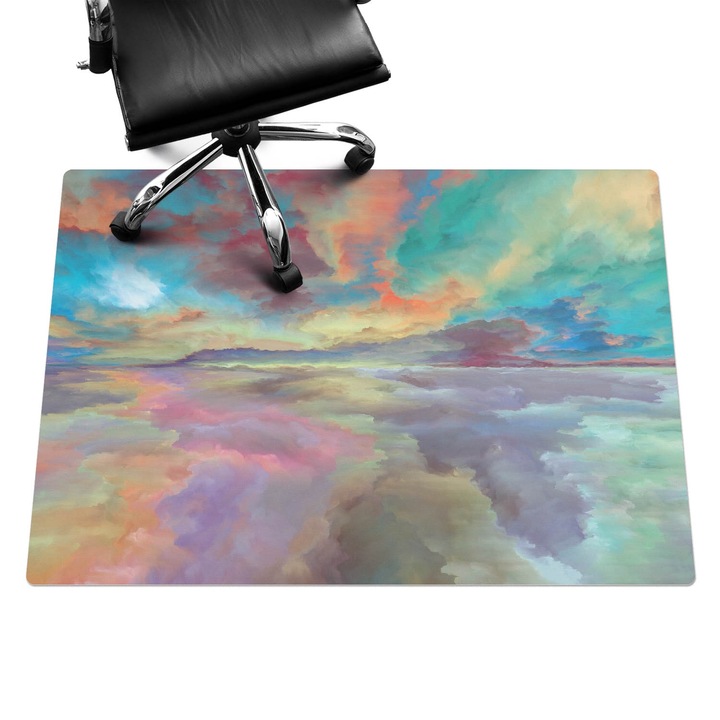 Szék szőnyeg, Wallfluent, Felhők pasztell színben, Többszínű, 140x100 cm, 010250310030100074940