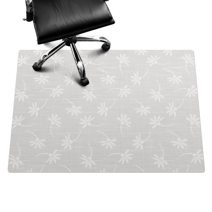 Székalátét, Wallfluent, Virágmintás szöveten, Szürke, 140x100 cm, 010250310030100033450