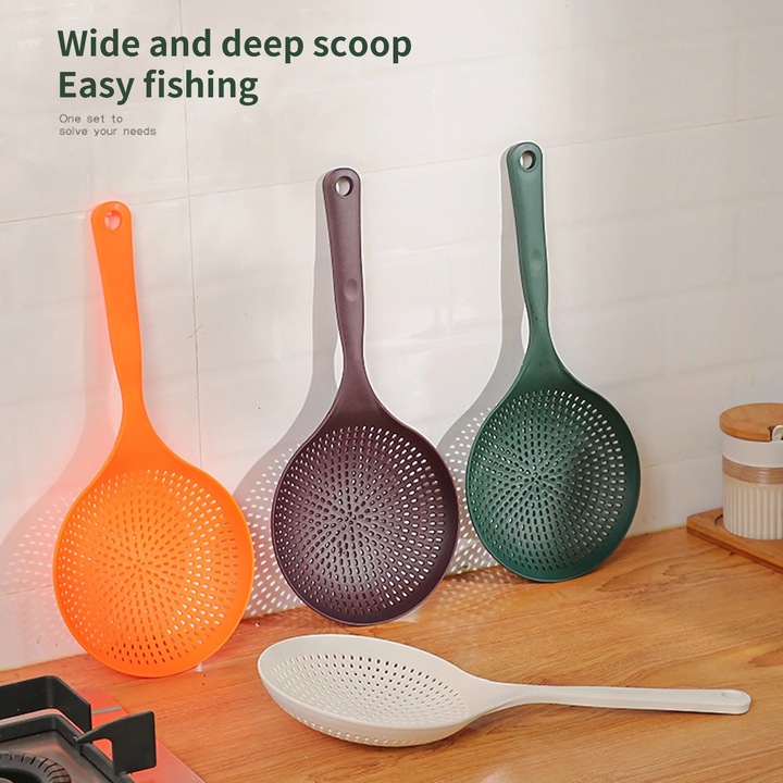 Кухненски гевгир, пластмасов, 37,5x17 см, дълбок дизайн, устойчив на висока температура