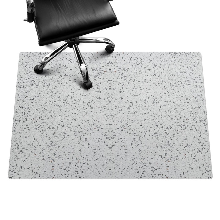 Szék szőnyeg, Wallfluent, Terrazzo szimmetria, Szürke, 140x100 cm, 010250310030100057087