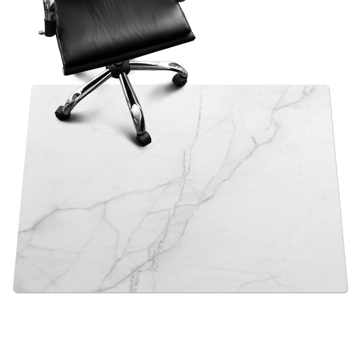 Szék szőnyeg, Wallfluent, Márvány erek, Fehér, 140x100 cm, 010250310030100088990