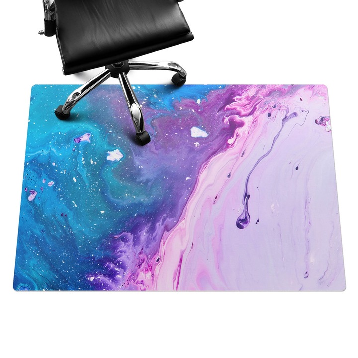 Padlóvédő székalátét, Wallfluent, Absztrakt hullám, Lila, 140x100 cm, 010250310030100075179