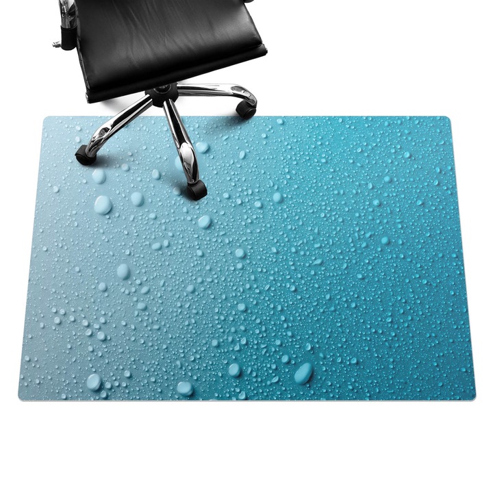 Székalátét, Wallfluent, Csepp az üvegen, Türkiz, 140x100 cm, 010250310030100088378