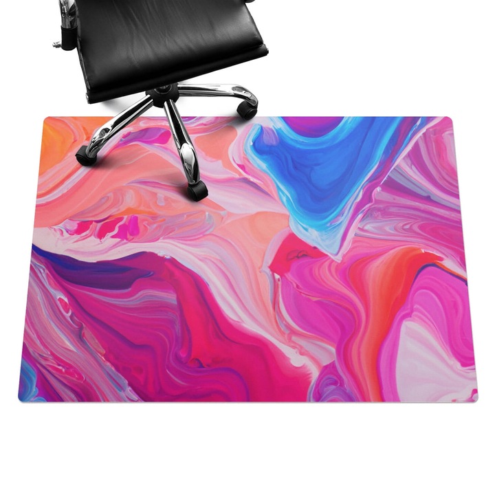 Székalátét, Wallfluent, Színes absztrakciók, Rózsaszín, 140x100 cm, 010250310030100282567