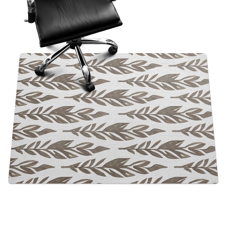 Székalátét, Wallfluent, Levelek sorokban, Barna, 140x100 cm, 010250310030100281957