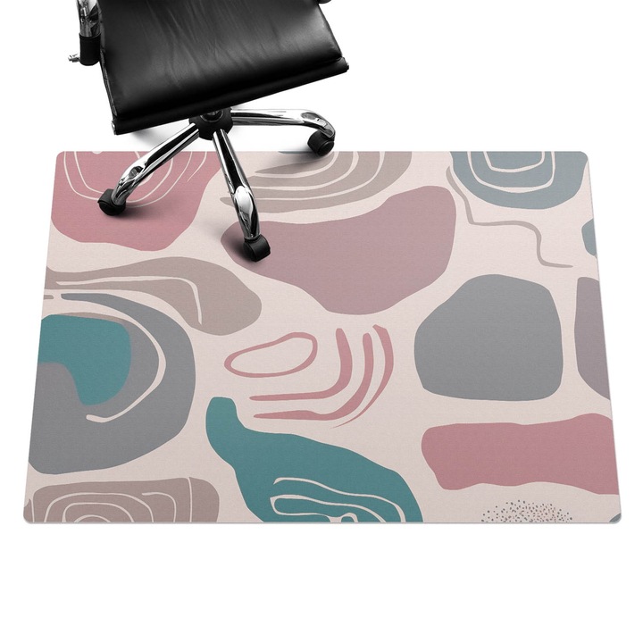 Székalátét, Wallfluent, Absztrakt formák, Rózsaszín, 140x100 cm, 010250310030100281872