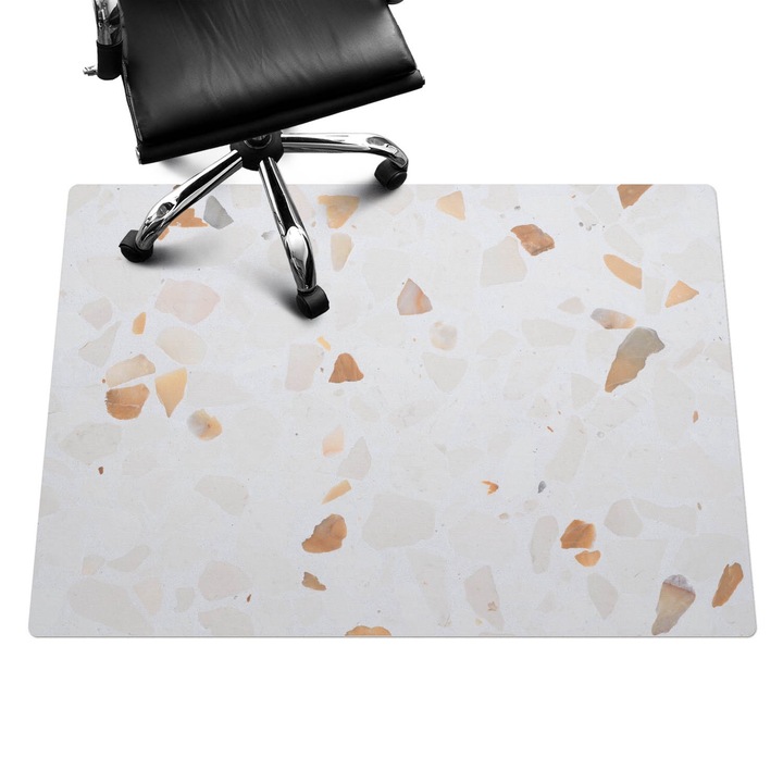 Szék szőnyeg, Wallfluent, Terrazzo pasztell színekben, Krémszín, 140x100 cm, 010250310030100282808