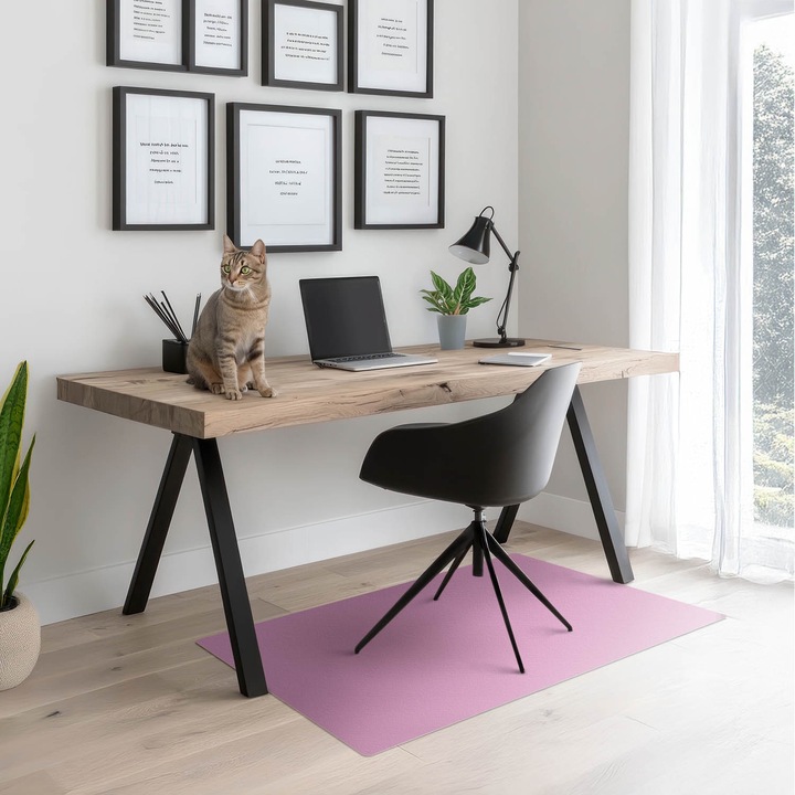 Protectie podea scaun, Wallfluent, Roz, 140x100 cm, 0102503100301ccf395c7