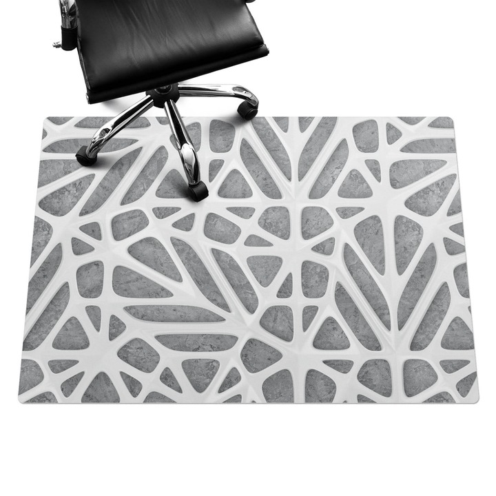Protectie podea scaun birou, Wallfluent, Plasa organica, Gri, 140x100 cm, 010250310030100056564