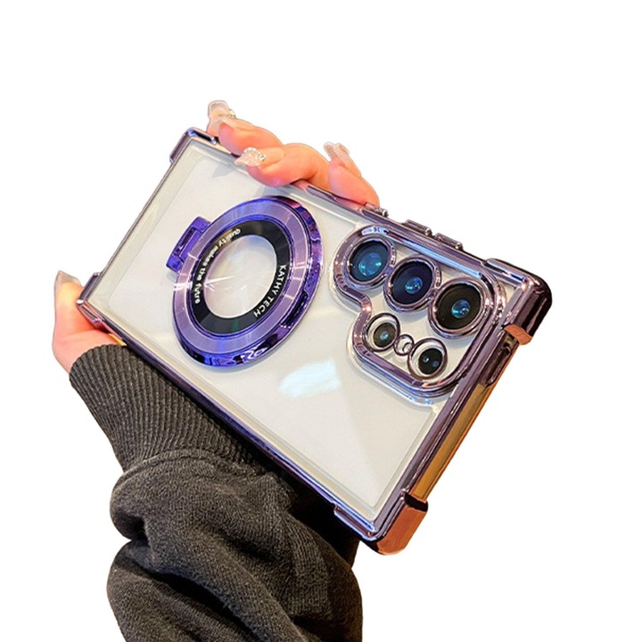 Husa telefon compatibila cu Samsung Galaxy S25 Ultra, Protectie Colturi, Ultra Protect, Anti-Shock Protection Hard, Technology Air Cushion, Violet