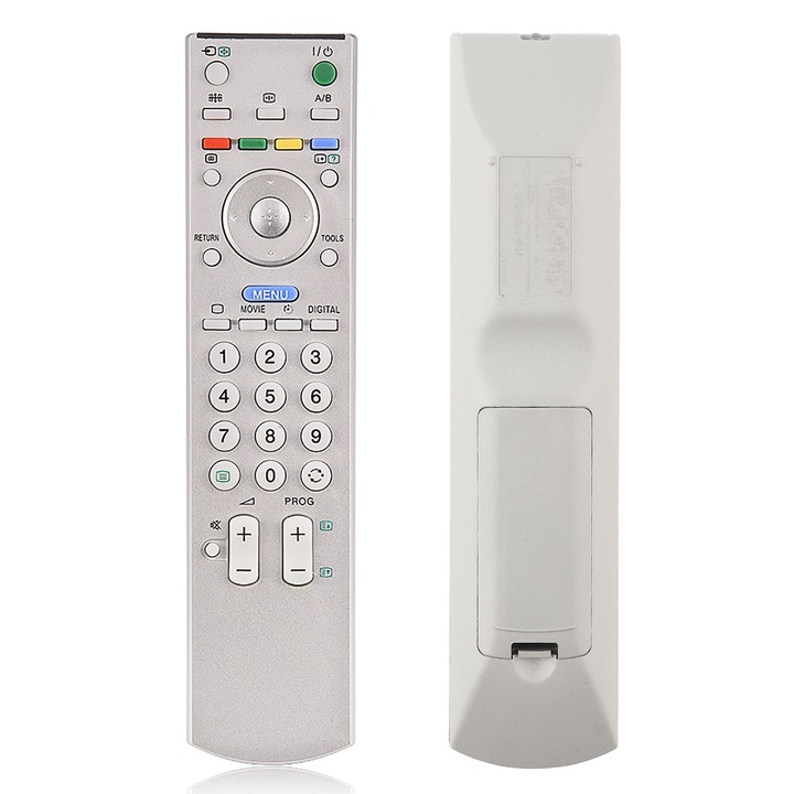 Telecomanda de inlocuire pentru TV Sony, Enforose, gri-silver, 21x4.6x2cm, distanta de pana la 10m