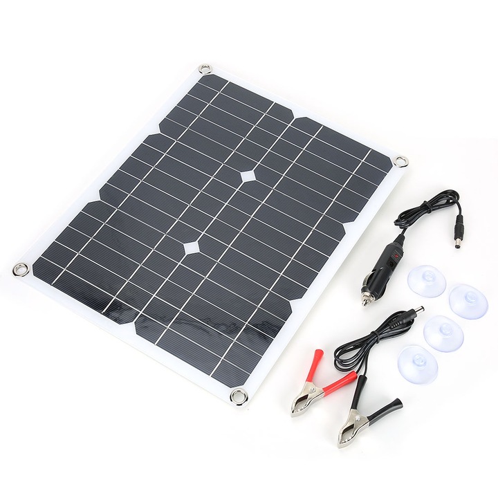 Incarcator solar portabil 15W Enforose, design subtire, 5V USB, pentru activitati in aer liber