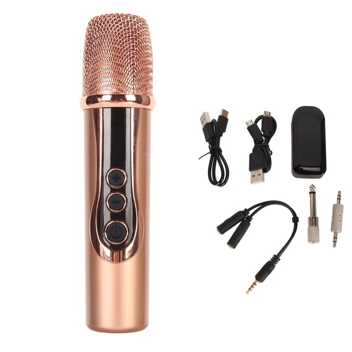 Microfon Wireless 2.4G Reducere Zgomot Reverb Efect de Sunet Stereo Sistem Microfon Wireless Portabil 1 la 1 Enforose