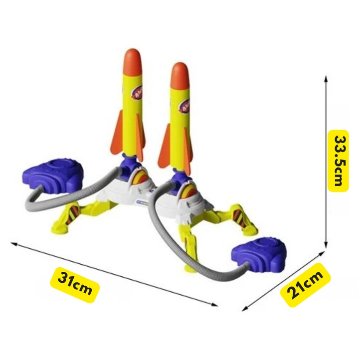 Set Lansator de Rachete cu 6 Proiectile Luminoase pentru Copii, Reglaj Unghi si Functii Interactive, Jucarie Educativa si Distractiva