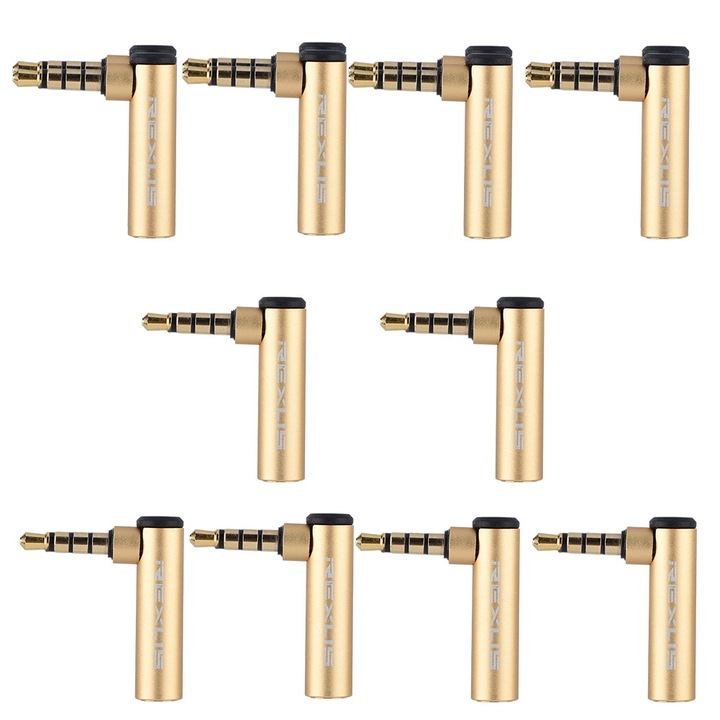 Készlet, 3,5 mm-es dugó-aljzat 90°-os derékszögű Audio mikrofon adapter fejhallgató jack (10 db) Enforose
