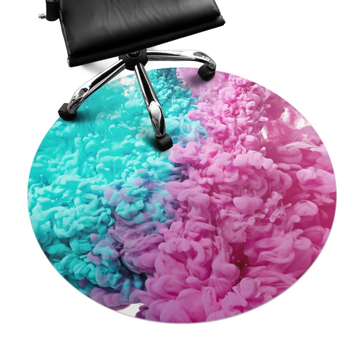 Padlóvédő székalátét, Wallfluent, Színes füst a vízben, Többszínű, fi100 cm, 010250310040000075267