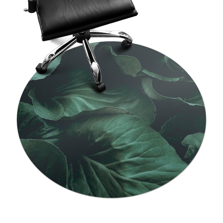 Protectie podea scaun, Wallfluent, Frunze la umbra, Verde, fi100 cm, 010250310040000077281