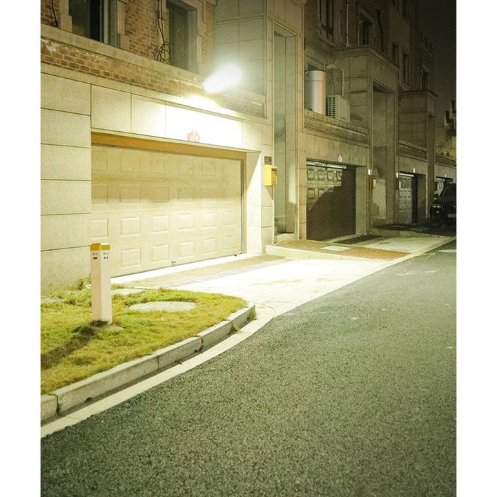 Lampa cu incarcare solara si senzor de miscare pentru exterior, 64 LED cu distanta de inductie, montaj pe perete, fara cabluri, OEM