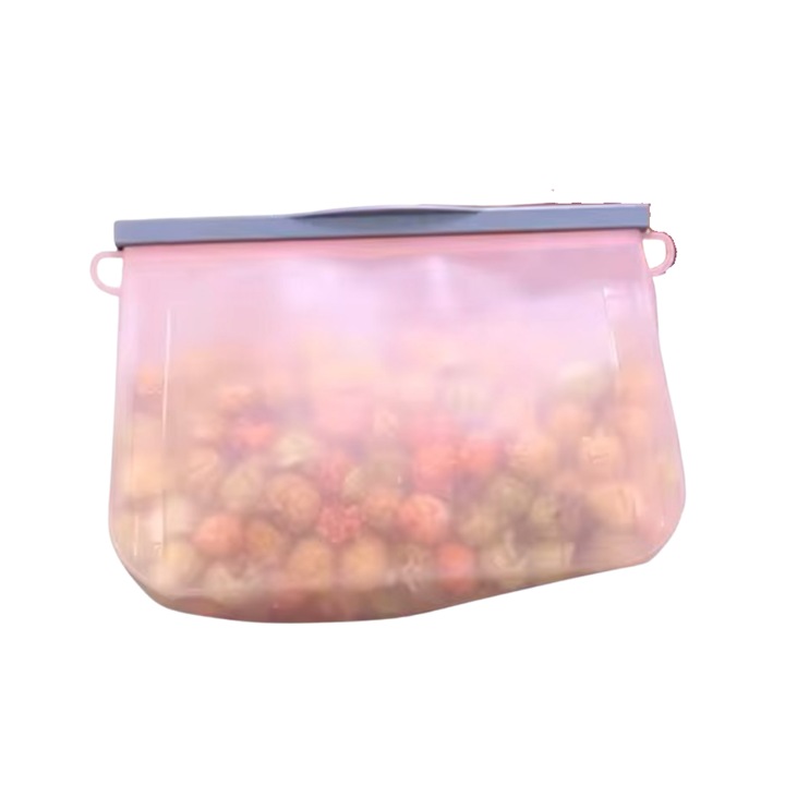 Punga reutilizabila pentru alimente, 1.5L, Roz