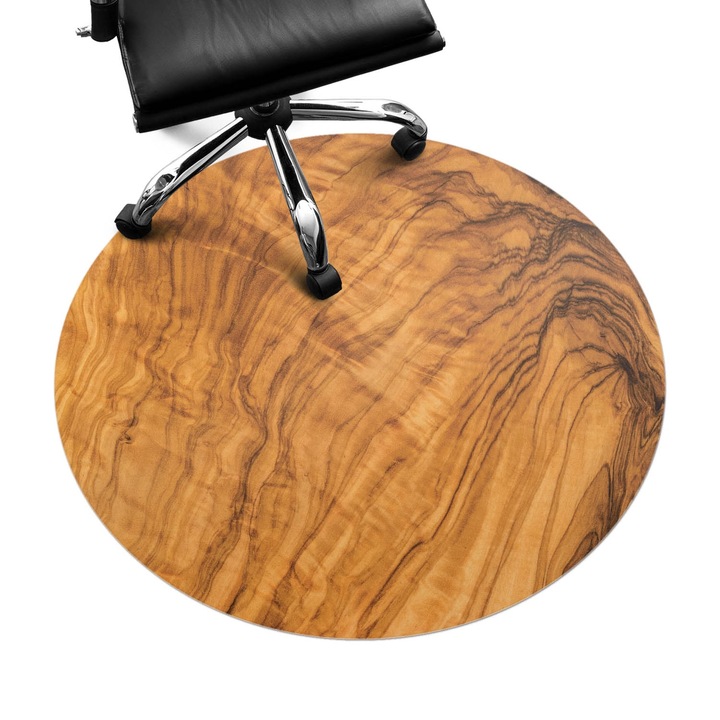 Szék szőnyeg, Wallfluent, Fa erezet, Barna, fi100 cm, 010250310040000057127