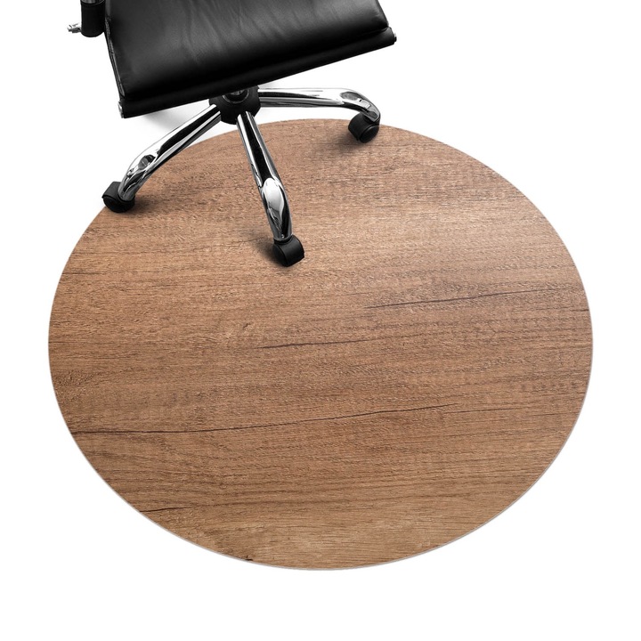 Protectie podea birou, Wallfluent, Textura din lemn, Maro, fi100 cm, 010250310040000007841