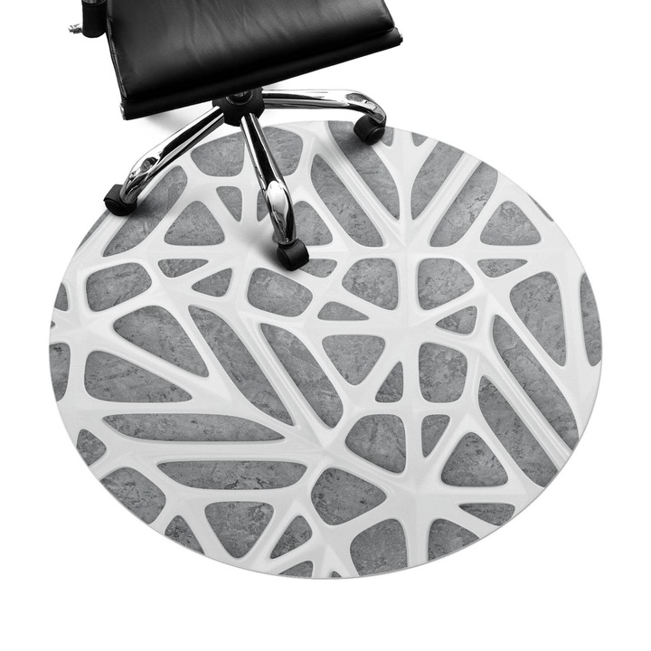 Padlóvédő székalátét, Wallfluent, Organikus háló, Szürke, fi100 cm, 010250310040000056564