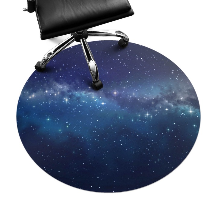 Protectie podea scaun, Wallfluent, Noapte instelata, Bleumarin, fi100 cm, 010250310040000088226