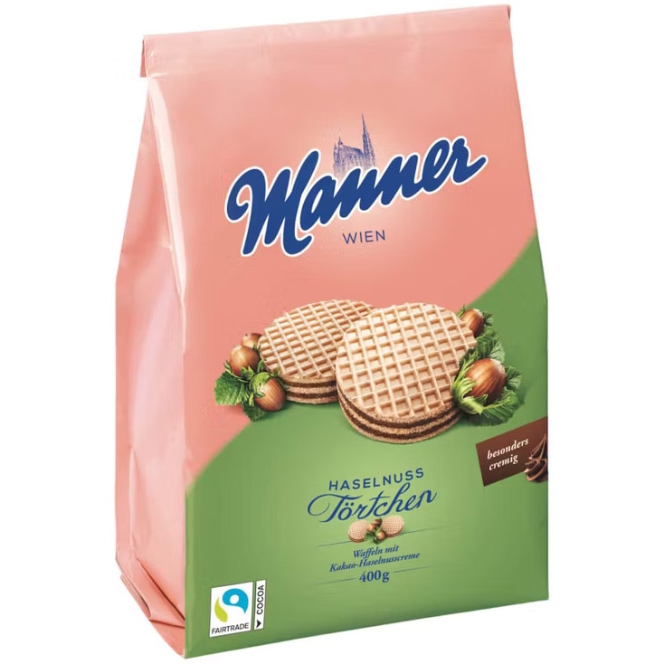 Napolitane alune si cacao Manner, 400g