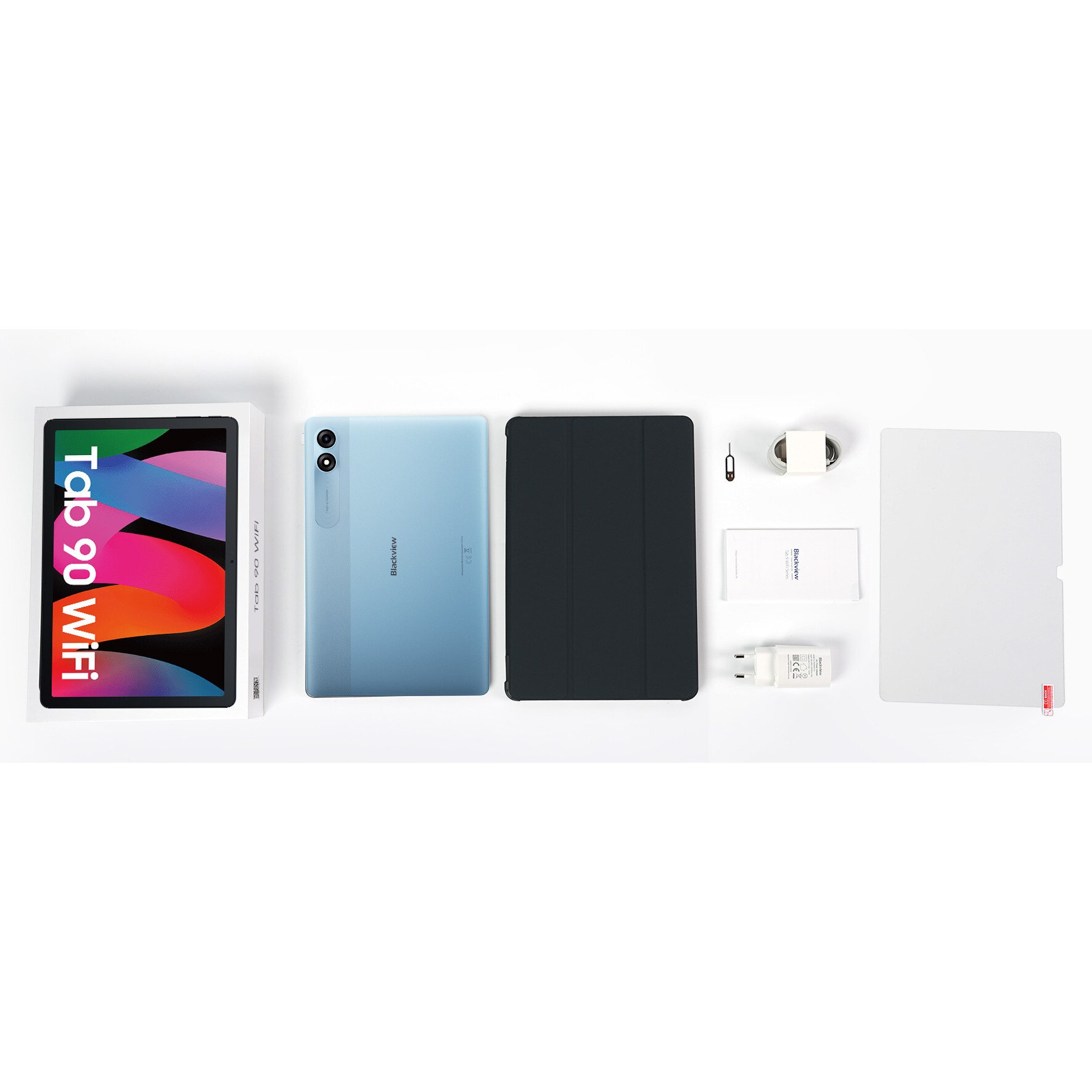 Tableta Blackview Tab 90 WiFi, 10.92 inch, 800x1280, 12GB Ram(4GB + 8GB extensibili 1TB), 128GB, Bluetooth 5.0, 60Hz, Android 14, 2.4G+5G, 8200mAh, Suport pentru pozitionarea GPS, Albastru