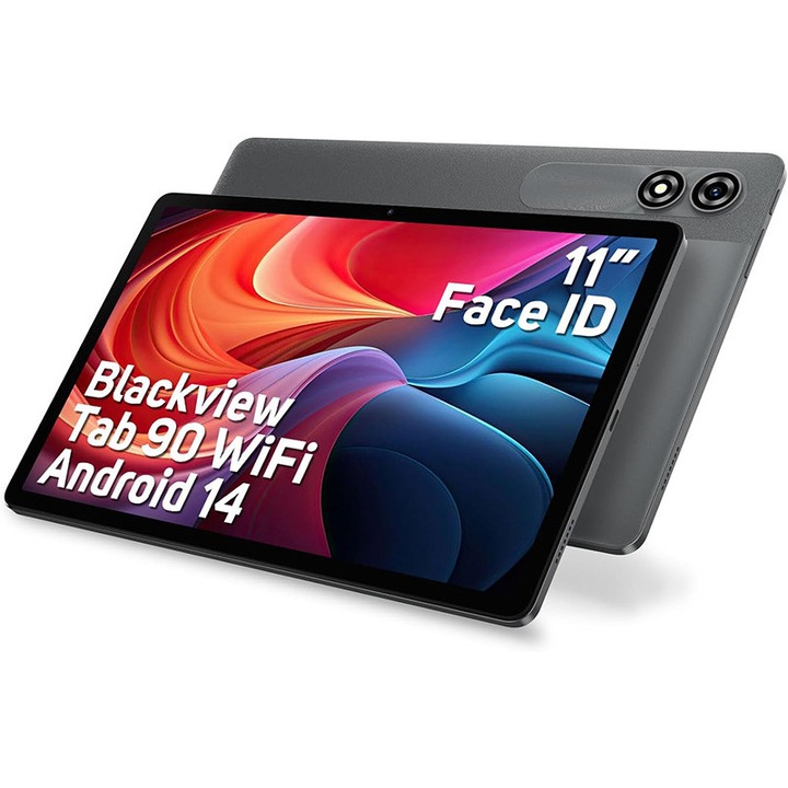 Таблет Blackview Tab 90 WiFi, 10.92 инча, Android 14, 2.4G+5G, 12GB Ram (4GB + 8GB разширяема), 128GB ROM, разширяема 1TB, 8200mAh, календар, калкулатор, сив