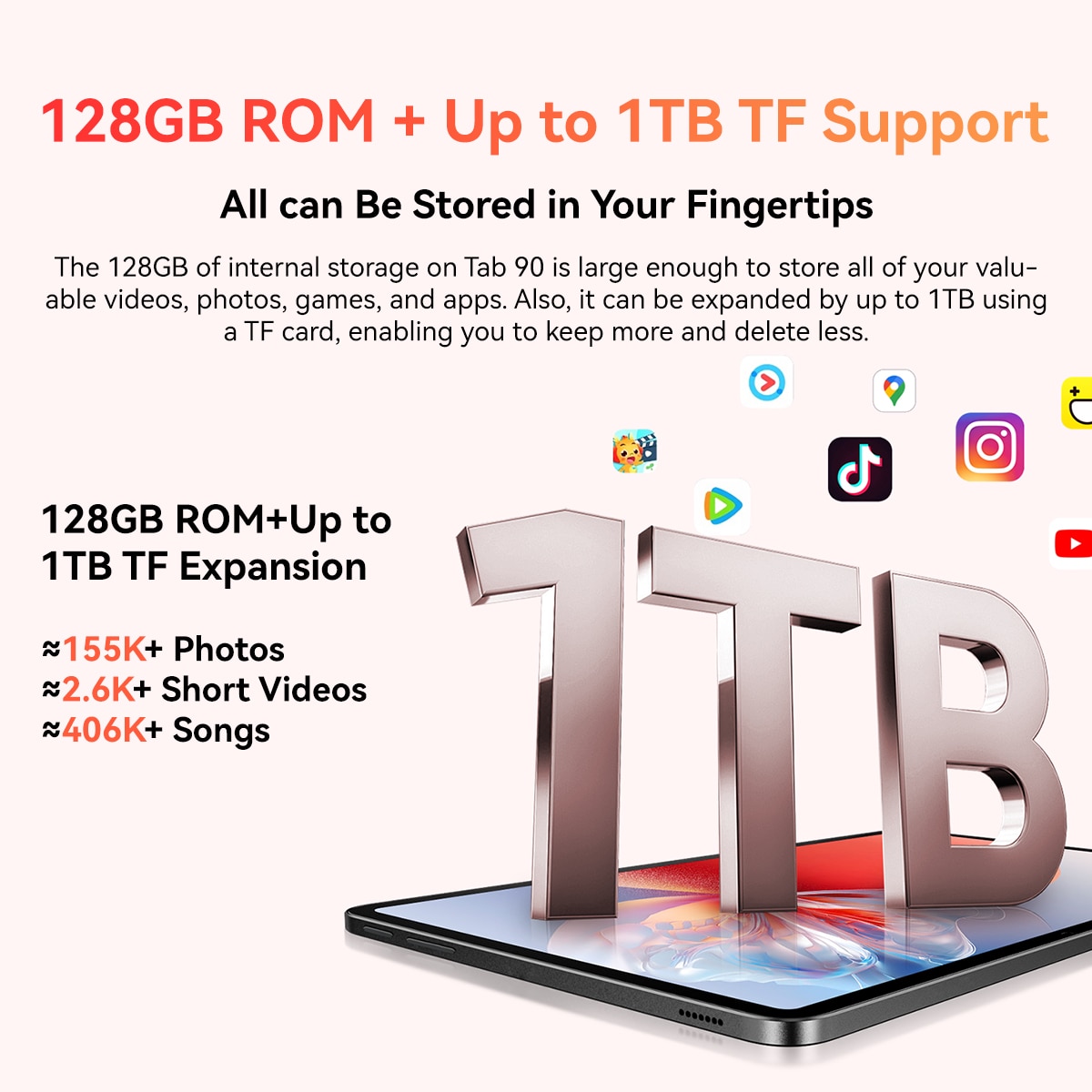 Tableta Blackview Tab 90, 10.918 inch, Android 14, WiFi, Doua cartele SIM, 24GB Ram(8GB + 16GB extensibili), 128GB ROM, Expandabil 1TB, 8200mAh, Calendar, Calculator, Ceas cu alarma, Fantoma albastru