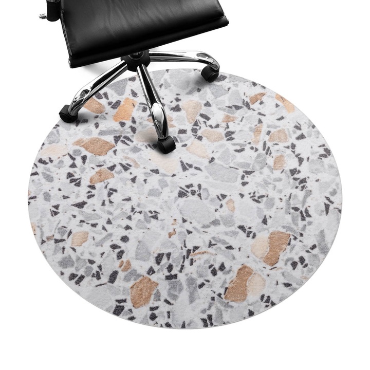 Székalátét, Wallfluent, Kő mozaik, Szürke, fi100 cm, 010250310040000282837