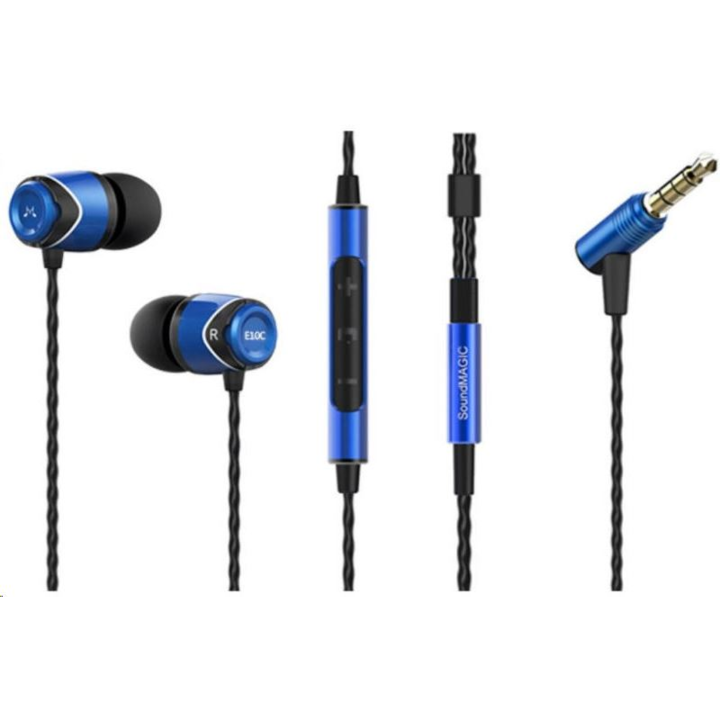 SoundMAGIC E10C In-Ear fülhallgató headset hangerőszabályzóval Kék-Fekete
