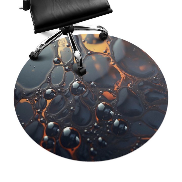 Székalátét, Wallfluent, Folyékony buborékok, Fekete, fi100 cm, 010250310040000282819