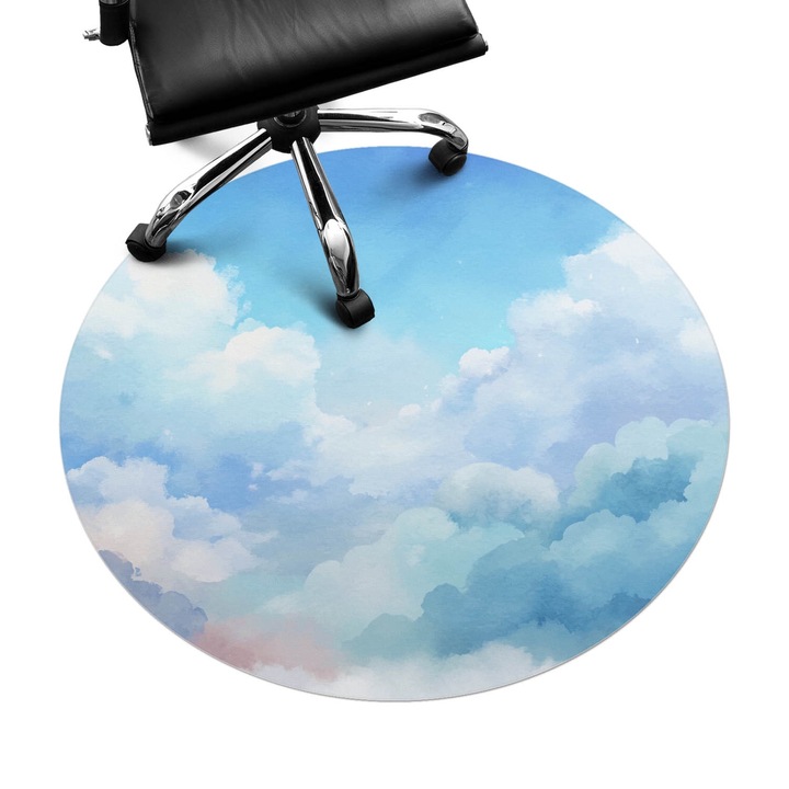 Székalátét, Wallfluent, Festett felhők, Kék, fi100 cm, 010250310040000282807