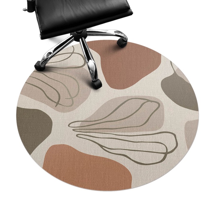 Székalátét, Wallfluent, Absztrakt vonalak, Bézs, fi100 cm, 010250310040000282014