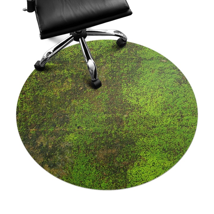 Covoras pentru protectie pardosea, Wallfluent, Muschi la suprafata, Verde, fi100 cm, 010250310040000282897